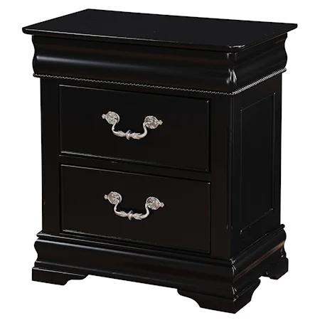 Traditional 2 Drawer Nightstand